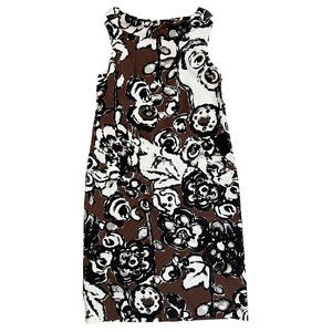 Just... Taylor Dress Size 2 Sheath Brown White Black Office Cocktail Textured